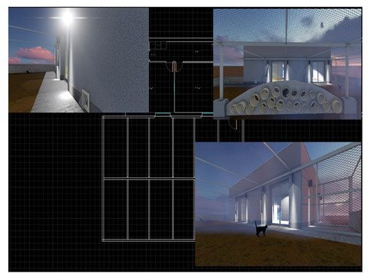 Infografía 3D Proyecto arquitectura residencia felina Madrid